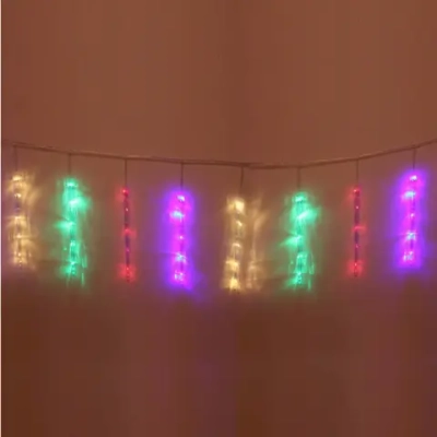 Гирлянда для дома 2,5 м*50 см 40 лампы LED «Сосулька», Мультицвет (8 шт), 8 режимов