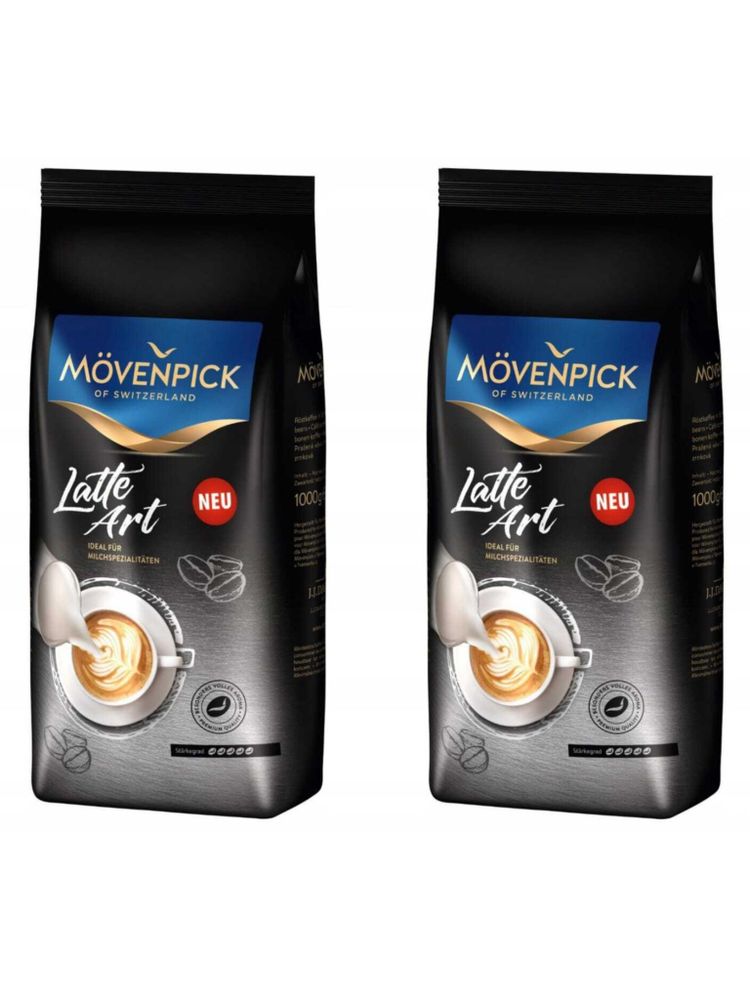 Кофе в зернах Movenpick Latte Art 1000 г, 2 шт