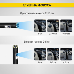 Видеоэндоскоп промышленный защищенный, 4.3", 2Мп, 2 камеры, 1920х1080, 3м, 5.5 мм, iCartool IC-V117