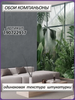 3D Фотообои окно в туманный тропический лес