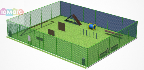 Ограждение собачей площадки с калиткой 13,6*17,2 Н3000, код 0759/1