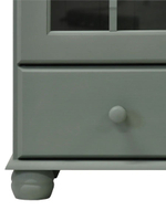 Шкаф витрина, 77х32х186, Бритта, буфет, стеклянный, сервант, деревянный, 2 двери, эвкалипт, Dipriz