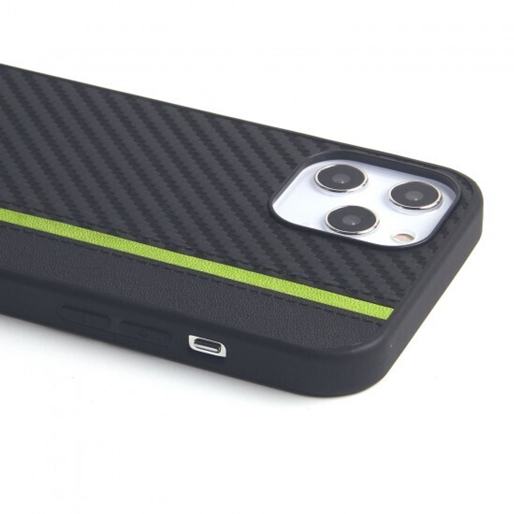 Чехол для iPhone 12 Pro Max, карбоновый , 012465 Синий