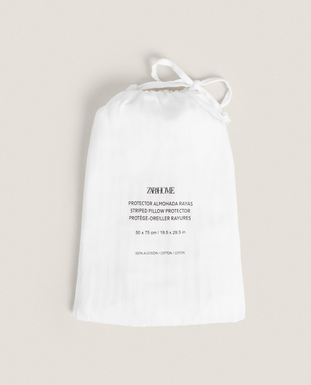 Наволочка Zara Home, хлопок 100%, в полоску, 0064/087