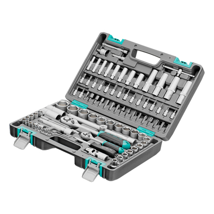 Набор инструментов, 1/2", 1/4", CrV, пластиковый кейс 94 предмета Stels