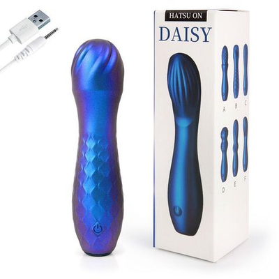 Синий вибромассажер с шаровидной головкой - 14 см. (Цвет: синий)