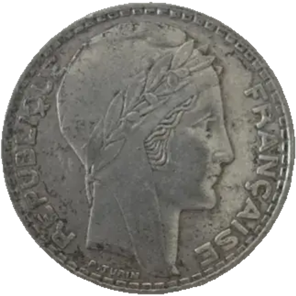 France, 20 Francs 1934 – "Turin" Series, VF