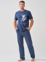 Пижама мужская "Космос" брюки (к/р)