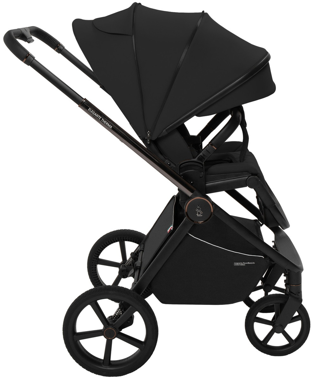 Коляска 4 в 1 Sweet Baby SBL Elegante Therma + автокресло Elegante Plus с базой i-Size ISOFIX DK780 Black
