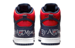 Supreme x Nike Dunk "By Any Mean" retro casual high-top sneakers men's red and blue