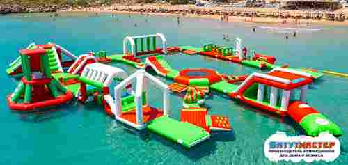 Большой надувной аквапарк «Фруктовый бум» с горками 31×27×5