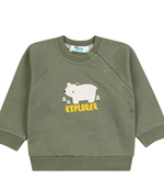 Толстовка для мальчиков р.74-80 хаки (Такро) M0887FN-0/1