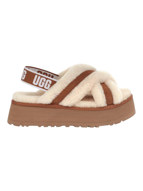 Ugg W Disco Cross Slide Chestnut