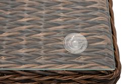 "Лунго" журнальный столик плетеный (гиацинт), цвет коричневый