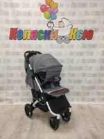 Коляска прогулочная Baballo Future 2024 серая (белая рама)