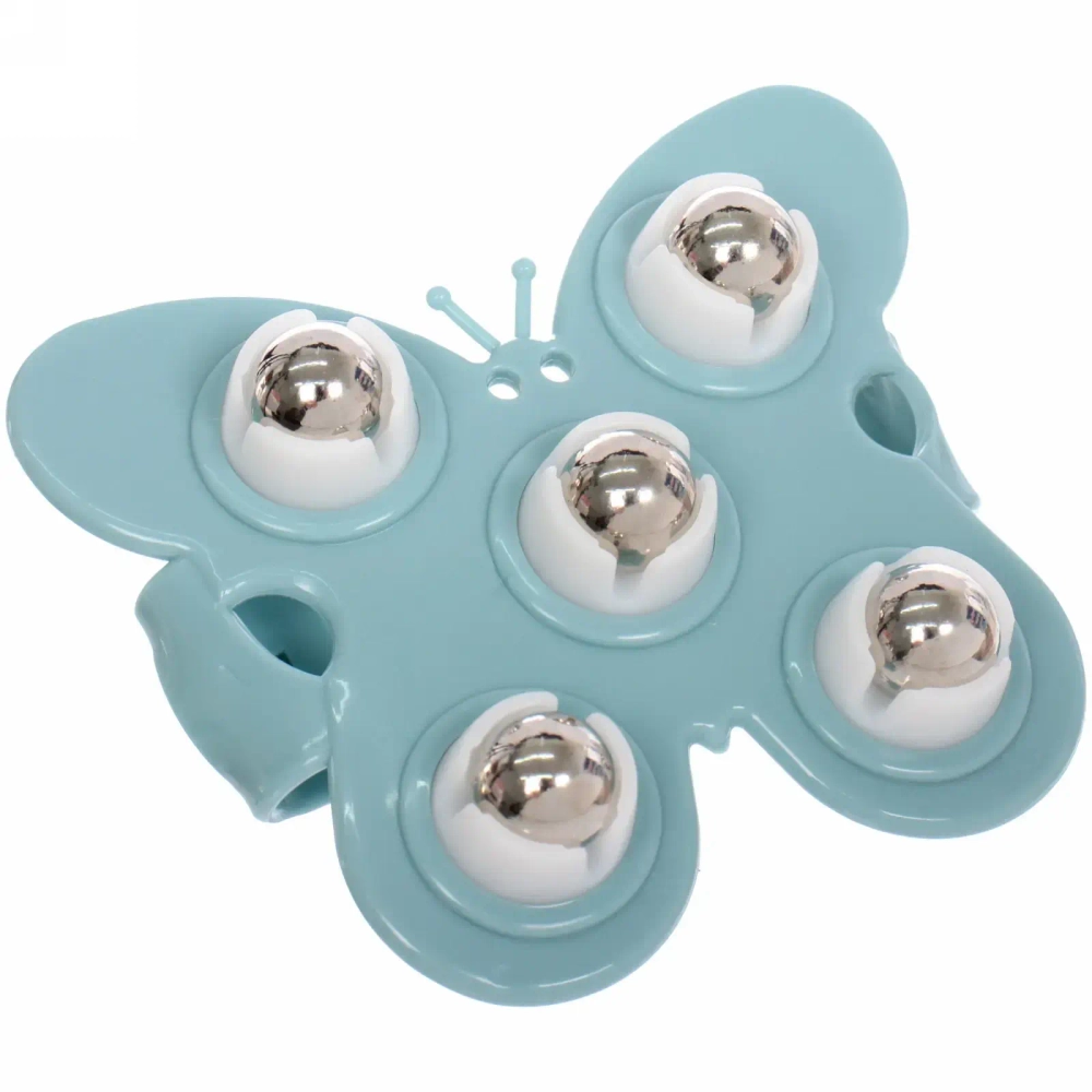 Массажер для тела «Butterfly» 5 роликов, 11*9,5 см, голубой