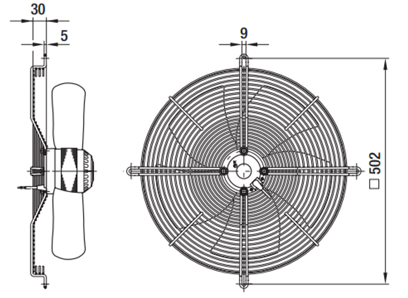 Вентилятор осевой S4D400-BP12-31