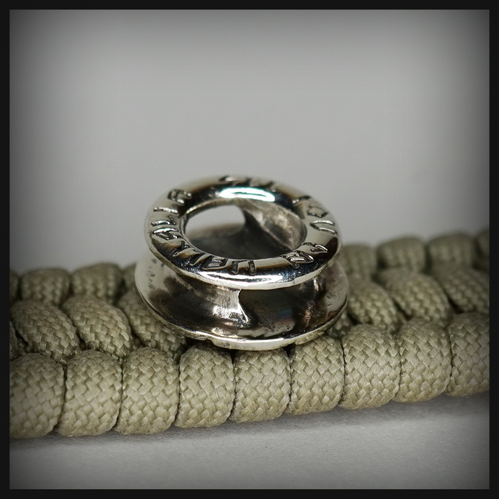 Бусина - вставка для браслета "Громовик" , мельхиор