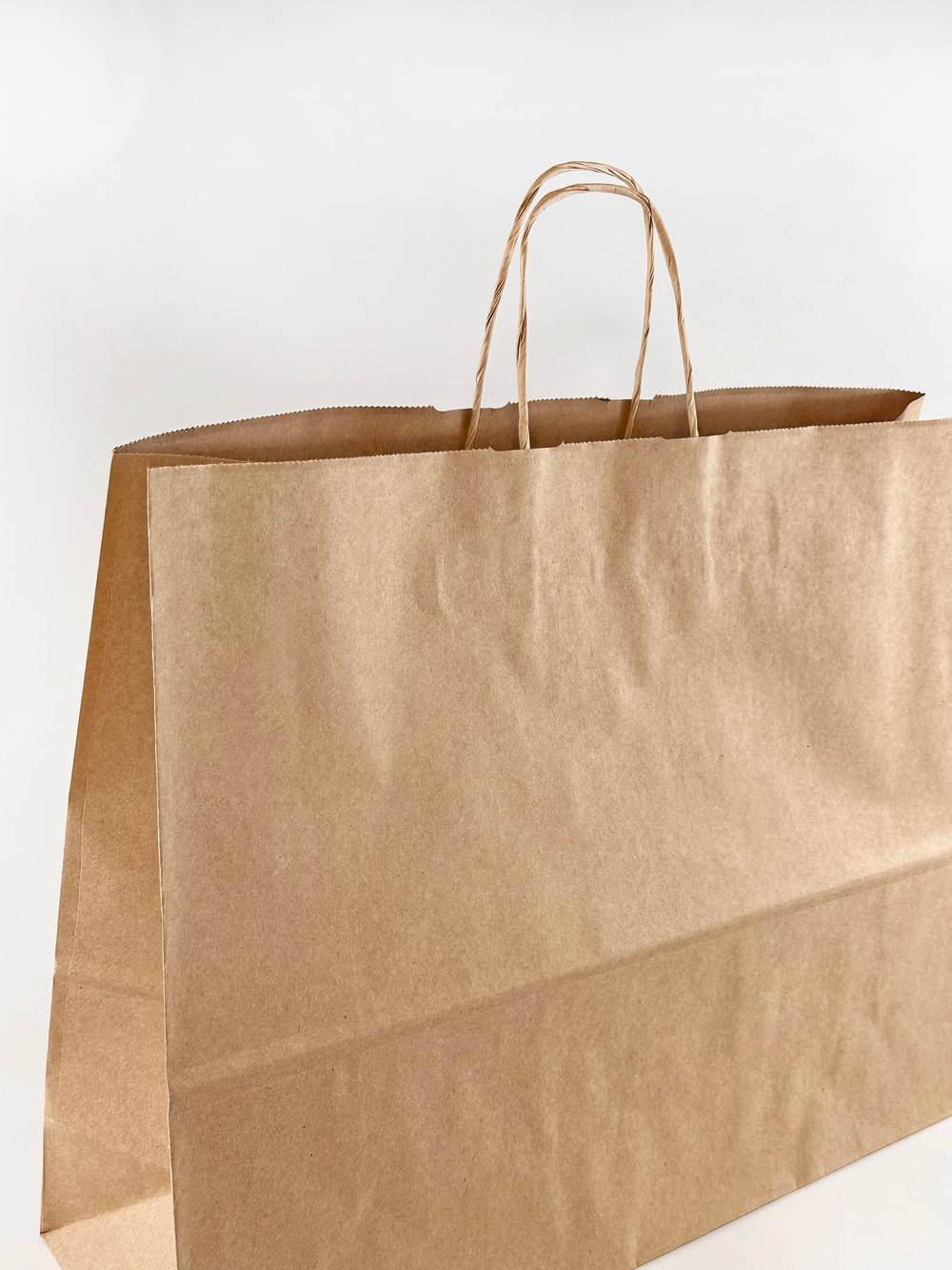 Крафт пакет 450 х 150 х 365 мм, с крученными ручками, 90 гр/м2