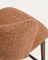 Барный стул Ciselia из терракотового шенилла с ножками из ясеня в отделке орех