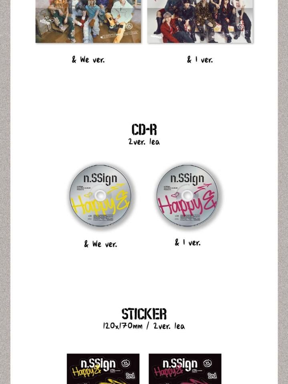 Альбом N.SSIGN - HAPPY & 2nd Mini Album 2 Version SET