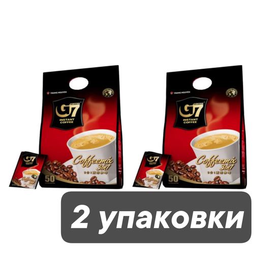 Растворимый кофе Trung Nguyen G7 3 в 1 50 пакетиков x 2 уп