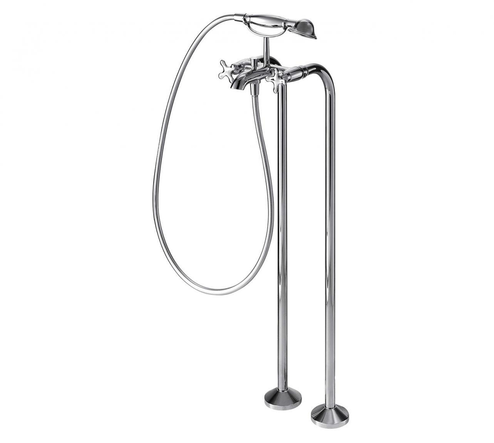 Отдельностоящий смеситель для ванны c коротким изливом Bravat Summer Rain