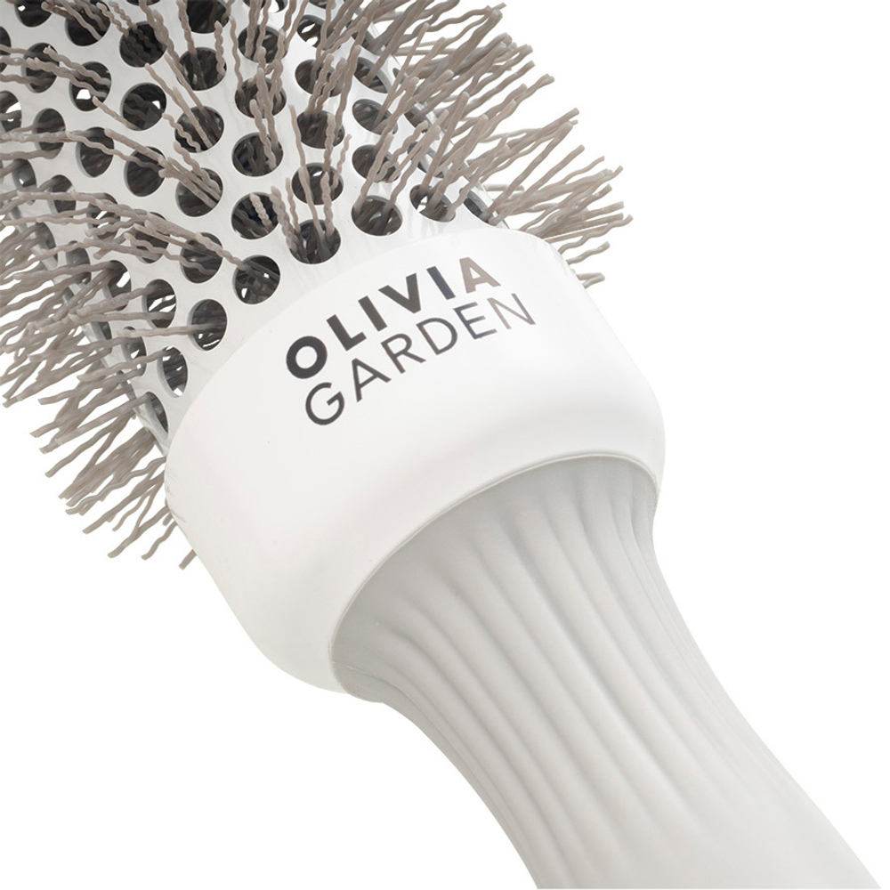 Olivia Garden Термобрашинг EXPERT BLOWOUT SPEED XL Wavy Bristles White&Grey 35 мм Серый