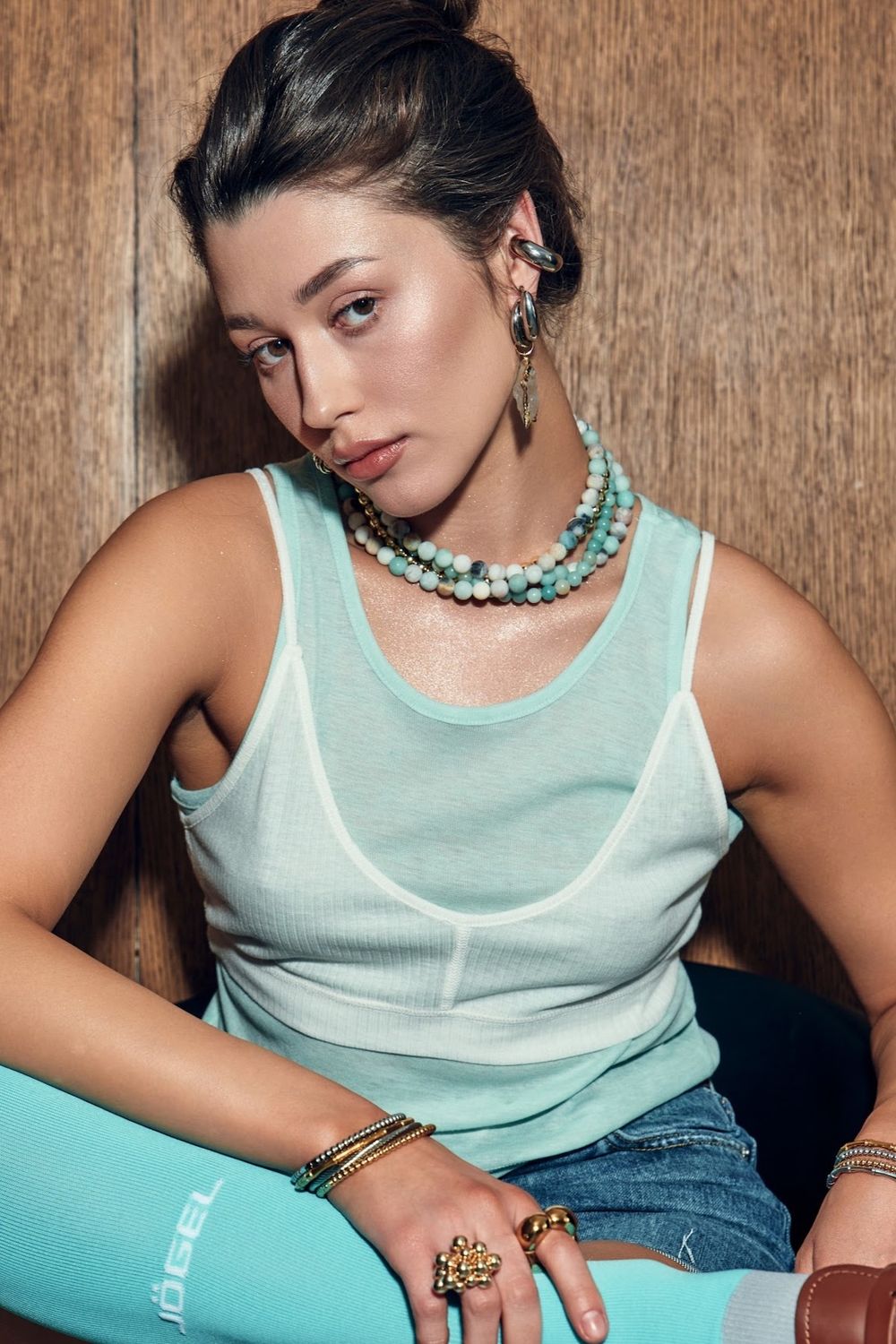 Колье Soft из бусин камня