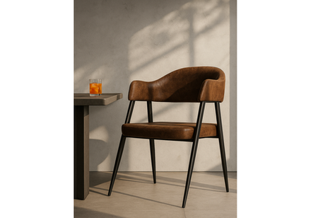 Стул на металлокаркасе Woodville Twin brown, black