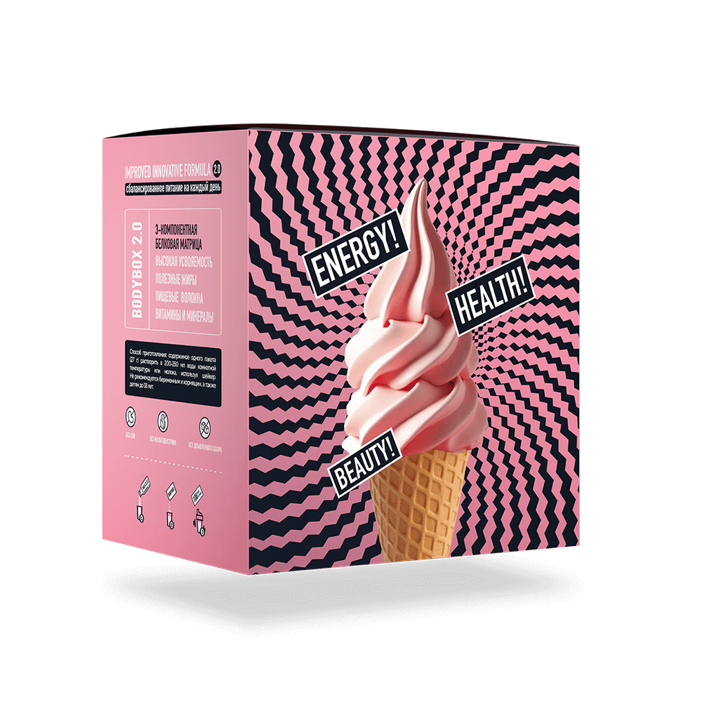 Функциональное питание со вкусом клубничного мороженого , 1 шт