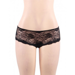 Трусики на завязках с доступом, черные, 3XL-4XL