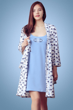 Сорочка на тонких бретелях Blackberry (Размер: XL) (Цвет: голубой)