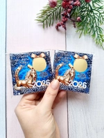 Открытка-предсказание с шоколадом на Новый год