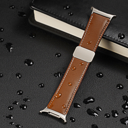 Ремешок из натуральной кожи коричневого цвета от Dux Ducis для смарт часов Samsung Watch Ultra 47MM, серия YA Series