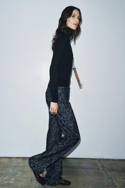 ZARA ДЖИНСЫ ЖАККАРД — ZW COLLECTION, СИНИЙ