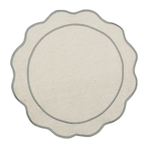 Салфетка под приборы anemone из коллекции trendy ruffles, D38 см, серый