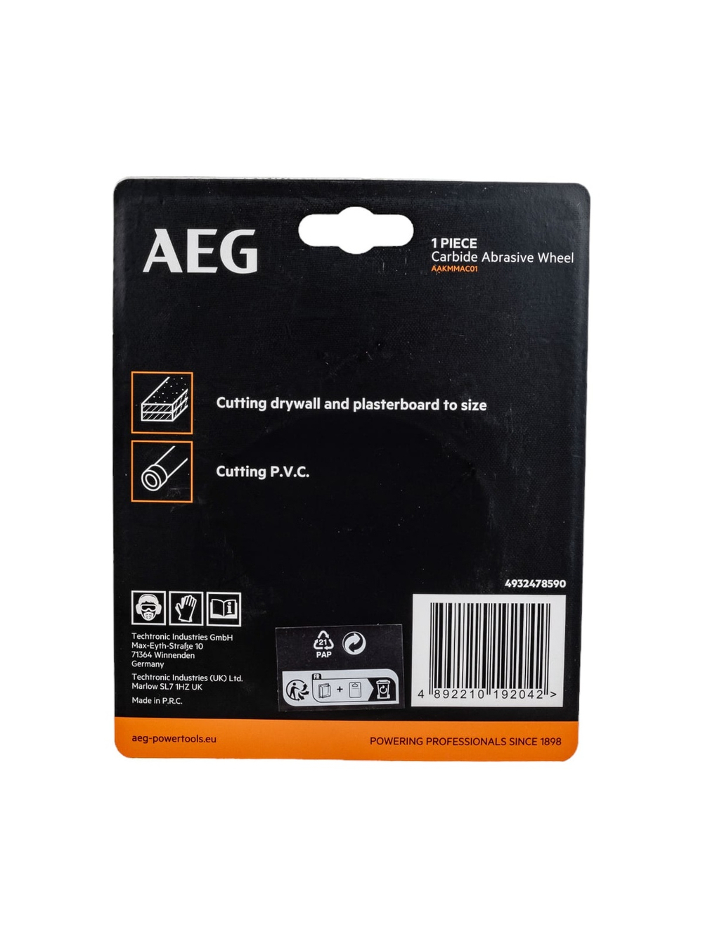 Диск карбидный AAKMMAC01 (76х10х1 мм) для отрезной машины AEG 4932478590