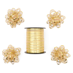 Набор Для Упаковки Лента, 1см*10м, 4 Бантика (золотая)