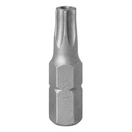 Цена на KING TONY (102520U) Вставка (бита) торцевая 1/4", L = 25 мм, TORX с отверстием, T20