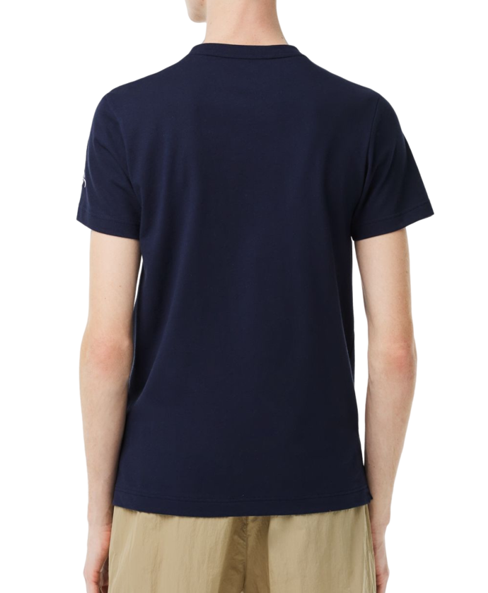 Мужская теннисная футболка Lacoste Tennis x Novak Djokovic T-shirt - navy blue