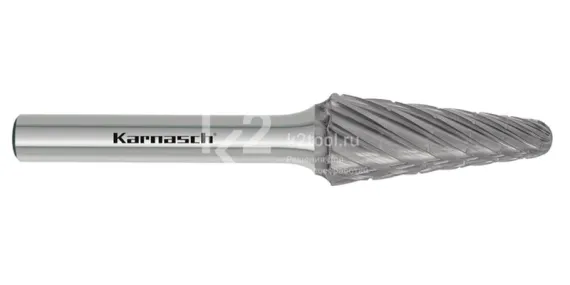 Борфреза твердосплавная Karnasch форма L, 6х18х6х50 мм, насечка HP-3 PRO, без покрытия, арт. 11.4098-010