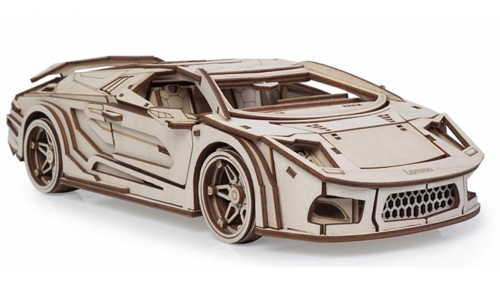 Конструктор 3D деревянный Lemmo Спорткар "СКАТ"