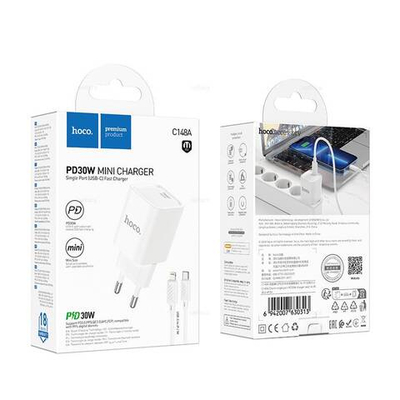 Зарядное устройство для Lightning Hoco C148A PD30W (white)