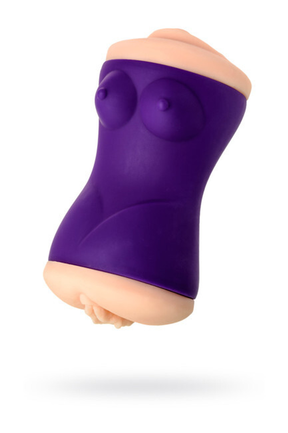 Двусторонний мастурбатор (вагина+ротик) YARA (Цвет: телесный с фиолетовым)