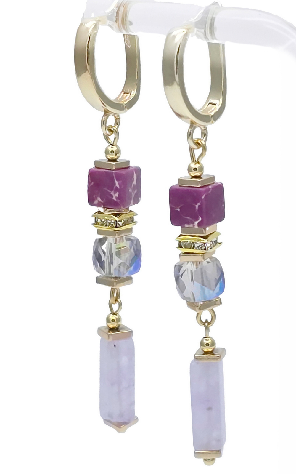 91002256 Серьги Роман с камнем