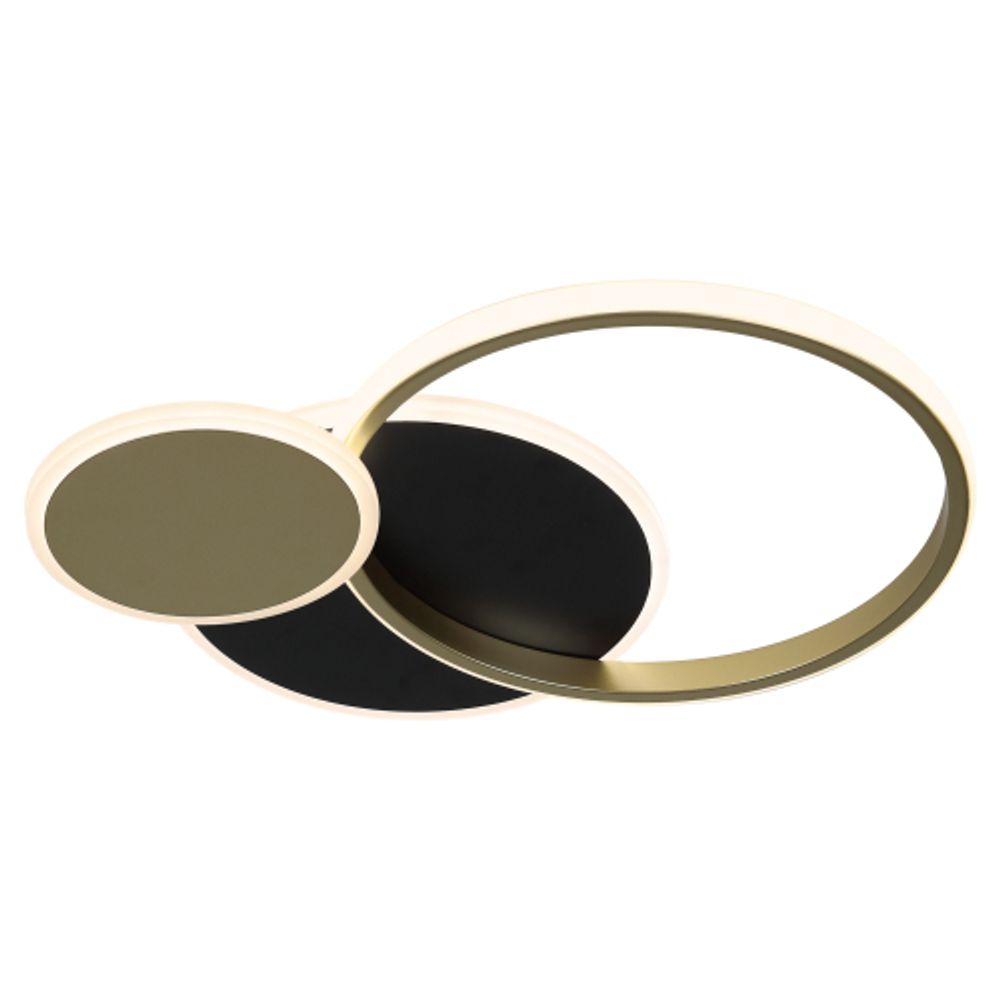 Светильник потолочный светодиодный ЭРА Модерн City CLL-1-60 3K-6,5K RC BK+GD с ДУ черный/золото | Светильники SPB-6 с ДУ