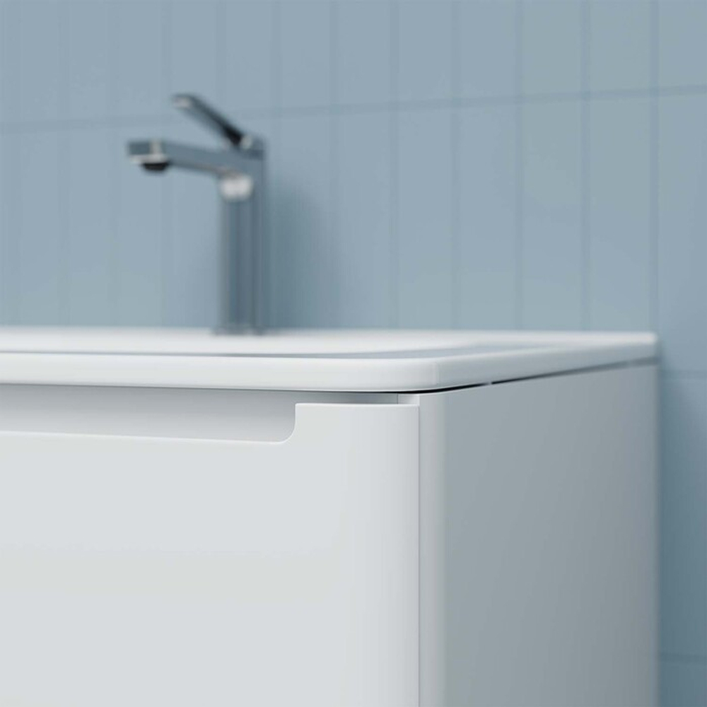 Тумба с умывальником IDDIS Edifice, подвесная, 60 см, белая, EDI60W0i95K