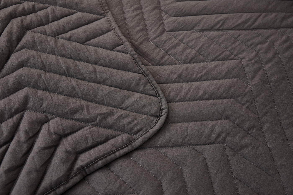 Покрывало 230х250 и 2 наволочки 50х70 Sofi De MarkO Мориц темно-серое