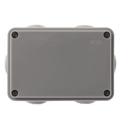 Распаячная коробка ЭРА KORv-120-80-50-6g открытой установки серая 120х80х50мм на винтах 6 гермовводов IP55